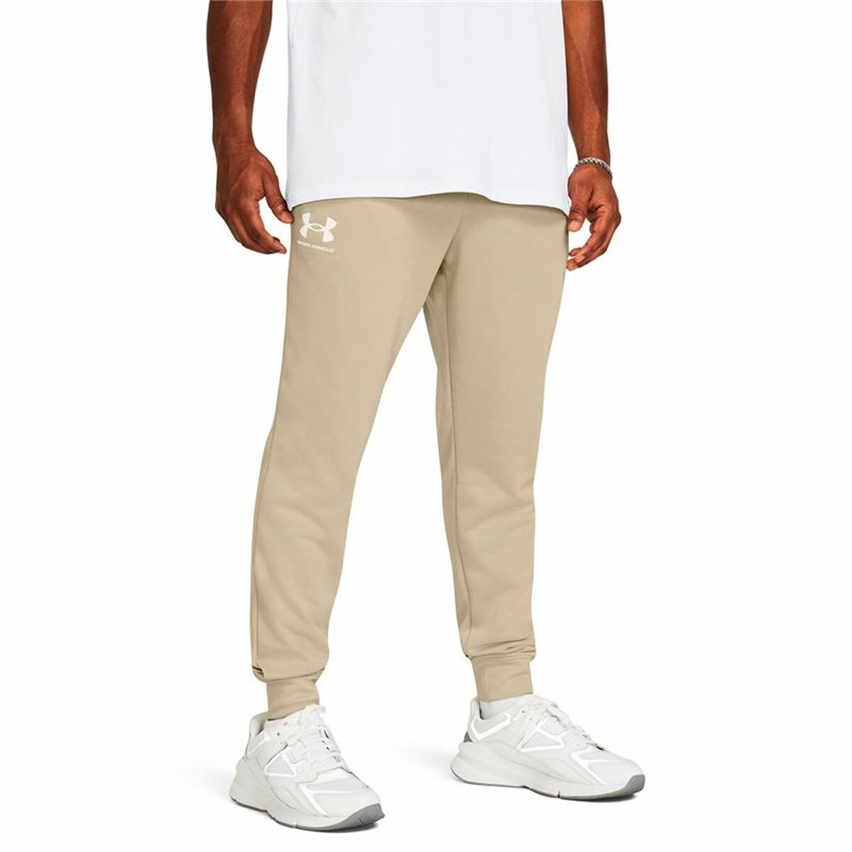 Trousers Under Armour Rival Terry Jogger Beige