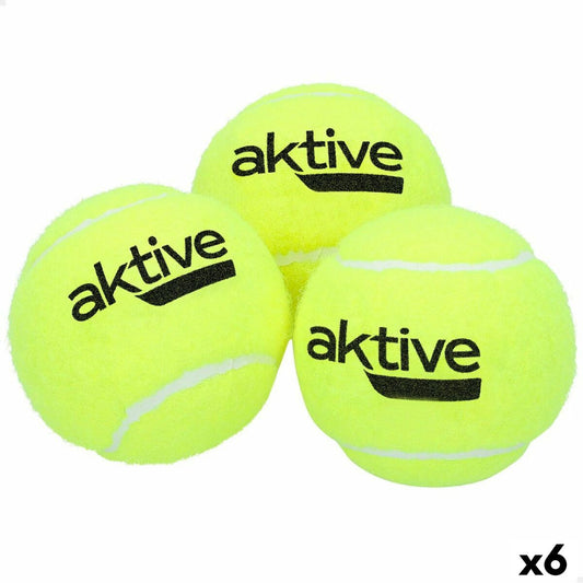 Padel Balls Aktive 3 Pieces Yellow 6 Units-0