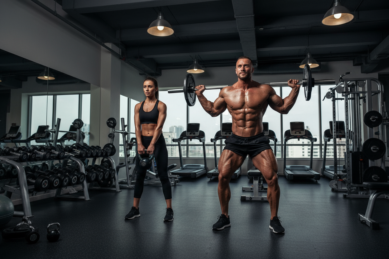 Something more, more muscle on him and her more fit 